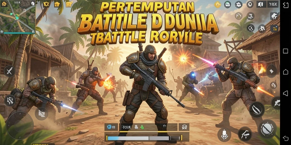 Gameplay mendebarkan dalam Battle Royale 116X dengan aksi seru.