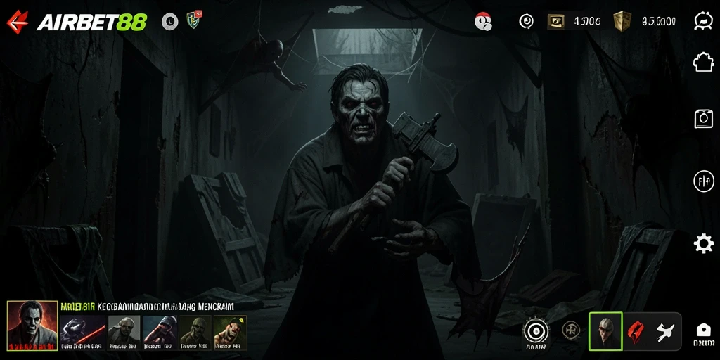 Tampilan menyeramkan dari gameplay AIRBET88 dengan suasana mencekam.