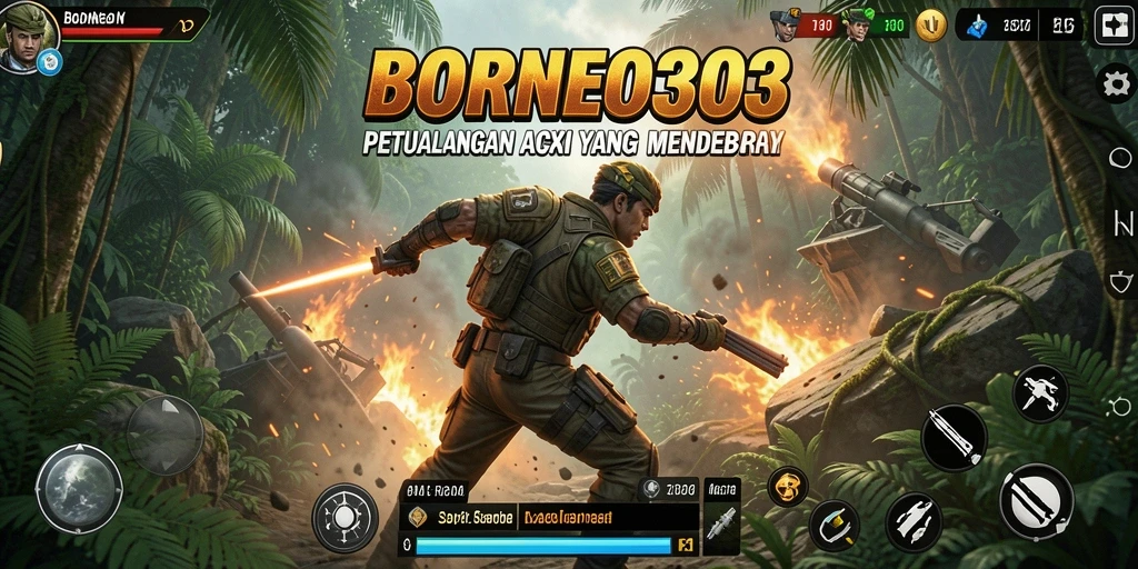 Screenshot gameplay menampilkan aksi seru dan ketegangan di BORNEO303.