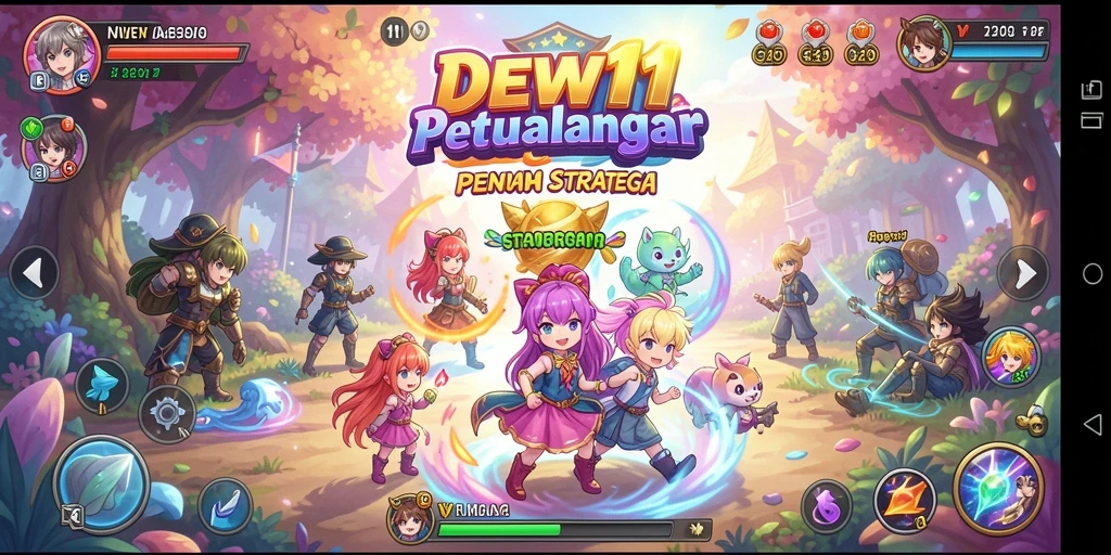 Screenshot gameplay DEWI11 menampilkan karakter anime yang beraksi.