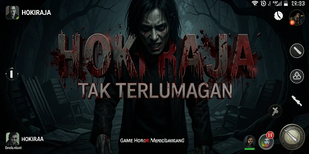 Screenshot HOKIRAJA menampilkan suasana mencekam dengan detail yang menawan.