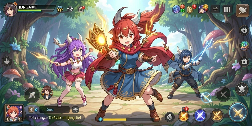 Gameplay seru dengan karakter Anime unik dan grafis menawan.