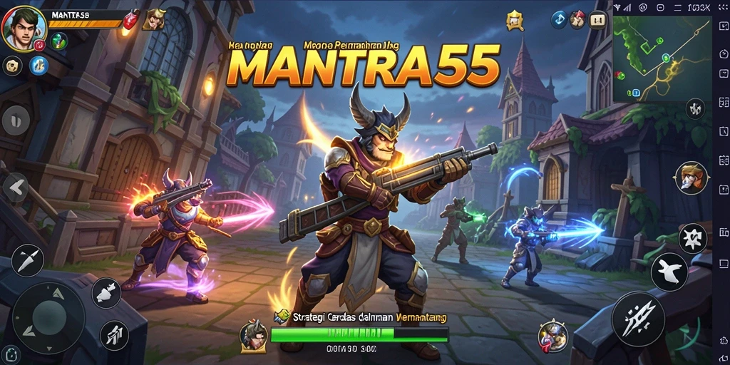 Tampilan gameplay terbaik dari game strategi MANTRA55.
