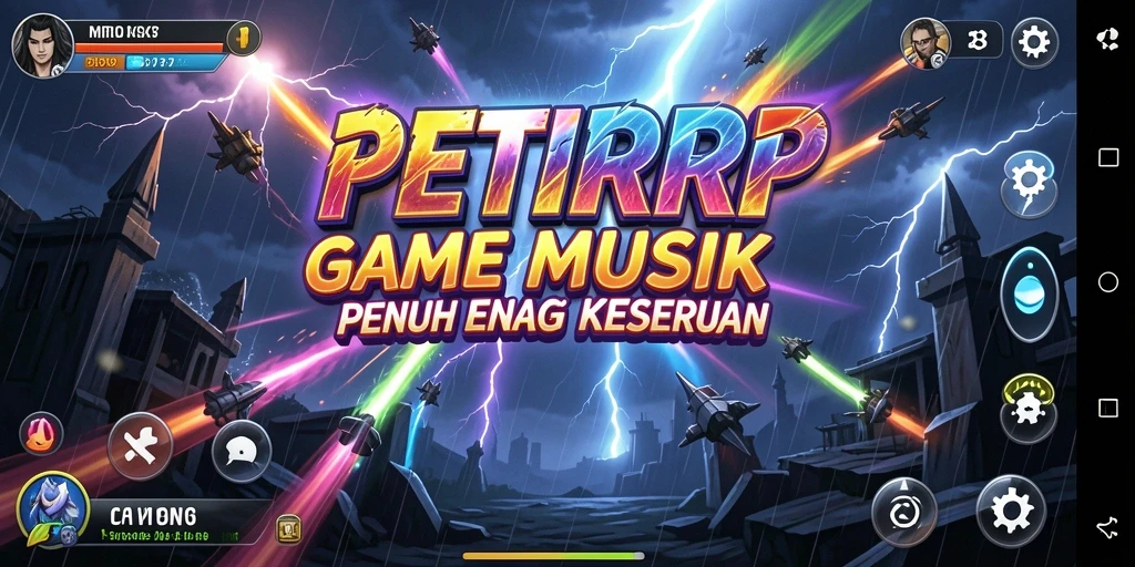 Screenshot gameplay PETIRRP menampilkan momen seru saat memainkan musik.