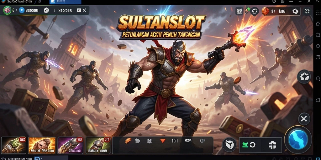 Tampilan seru gameplay SULTANSLOT saat bertarung melawan musuh.
