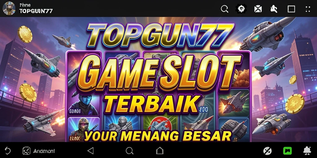 Tampilan menarik gameplay Slot dari TOPGUN77 dengan efek visual yang memukau.