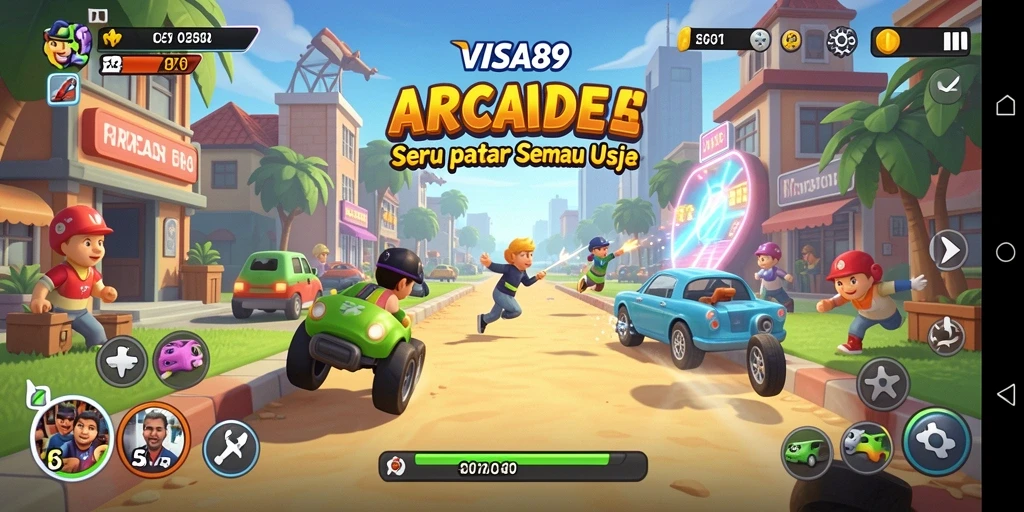 Tangkapan layar menunjukkan gameplay cepat dan menyenangkan di VISA89.